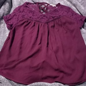 Large maroon Bleuh Ciel blouse
